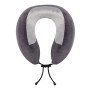 Подушка TORBER, дорожная, с эффектом памяти, тёмно-серая, полиэстер+спандекс