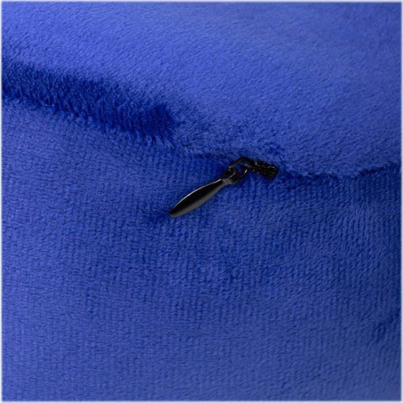 Подушка TORBER, дорожная, с эффектом памяти, синяя, полиэстер+спандекс