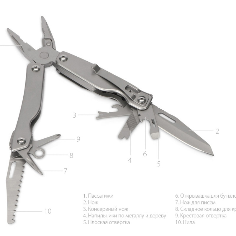 Мультитул-пассатижи Combo, серебро