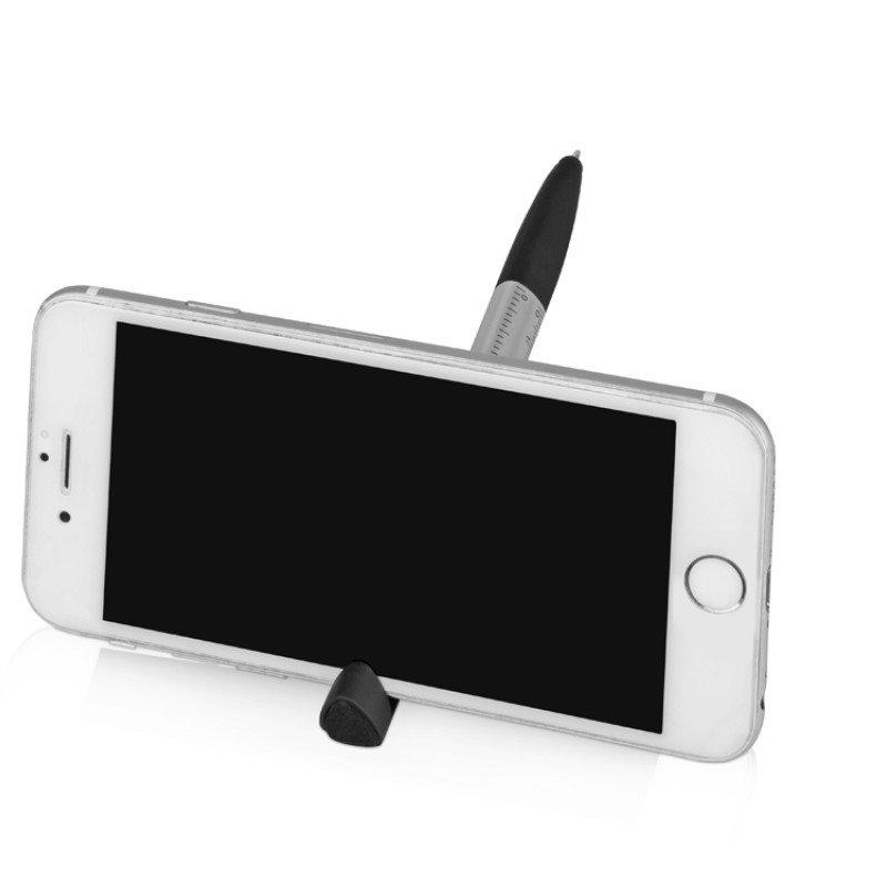 Ручка-стилус металлическая шариковая многофункциональная (6 функций) «Multy», серебристый