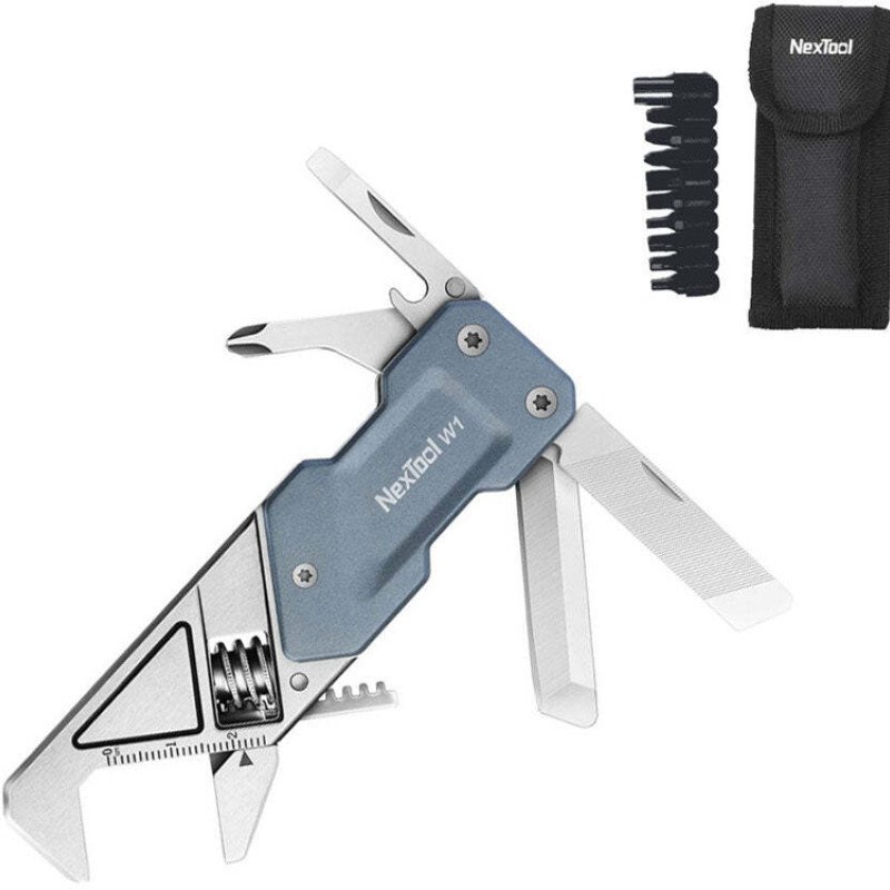 Мультитул-ключ Nextool Light Wrench W1 с набором бит, 6 функций, голубо-серый (NE20270) Мультитул-ключ Nextool Light Wrench W1 с набором бит, 6 функций, голубо-серый (NE20270)