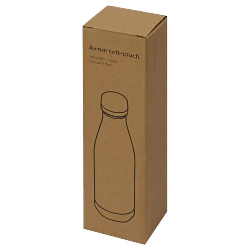 Термобутылка Актив Soft Touch, 500мл, красный