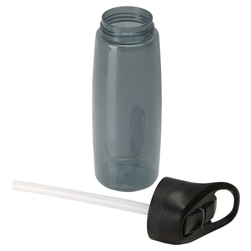 Бутылка c кнопкой "Tank", тритан, 680мл Waterline, серый