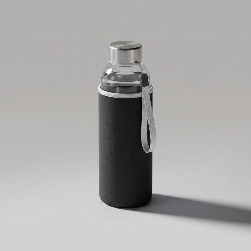 Спортивная бутылка Bodhi из стекла объемом 500 мл, черный Спортивная бутылка Bodhi из стекла объемом 500 мл, черный