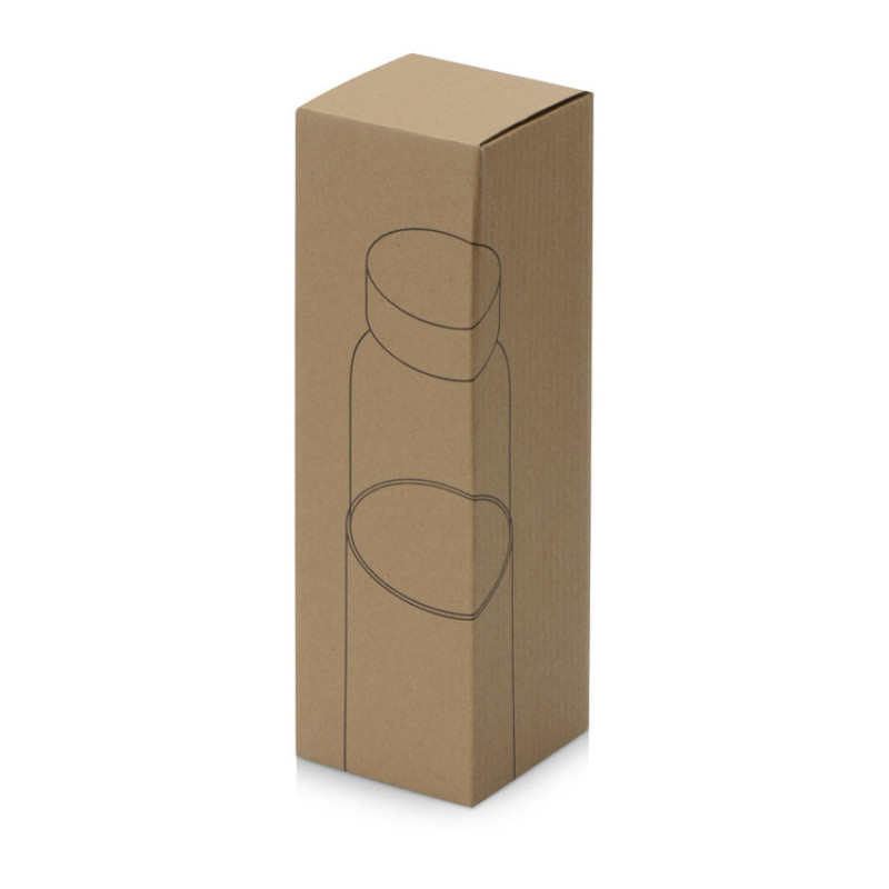 Бутылка для воды стеклянная "Refine", в чехле, 550 мл, темно-синий (P)