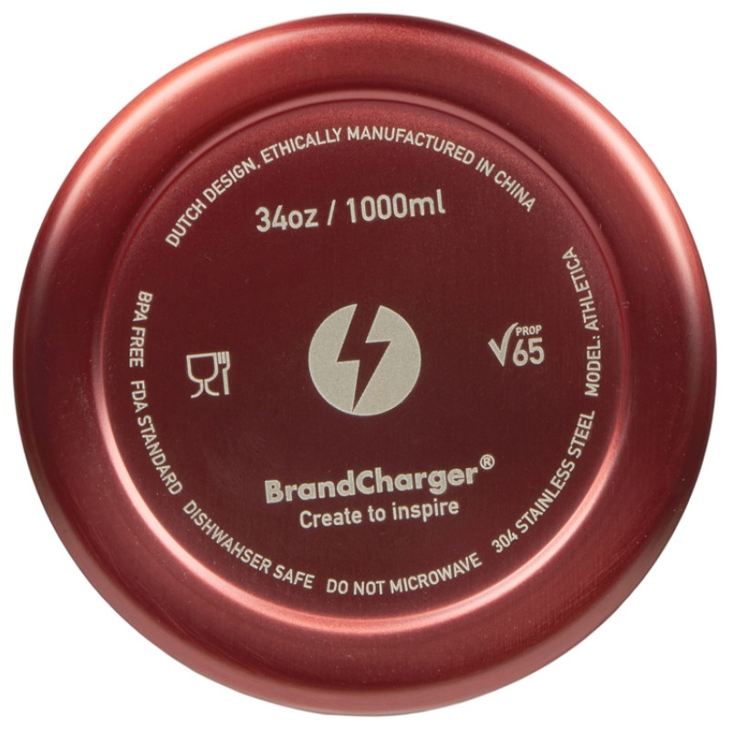 Бутылка для воды «Athletica», 1000 мл, нержавеющая сталь, красный