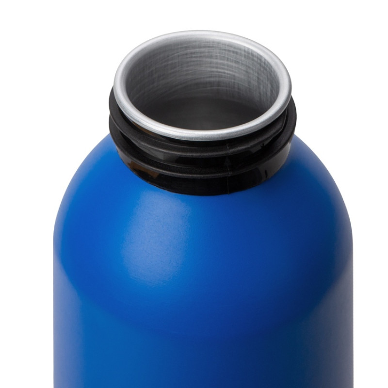 Алюминиевая бутылка для воды с ручкой "Plain Alu", 650 мл, синий