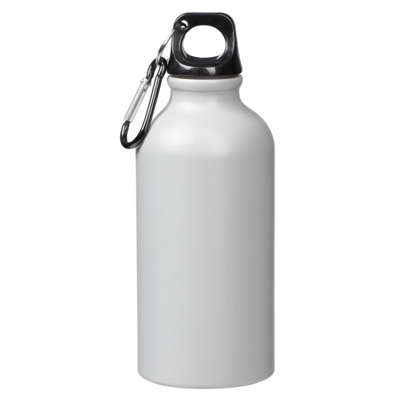 Матовая спортивная бутылка "Hip S" с карабином и объемом 400 мл, серый (Р)
