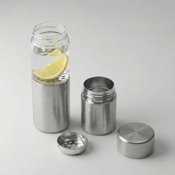 Бутылка для воды FLAVOUR U SEE, 460 мл, серебристый