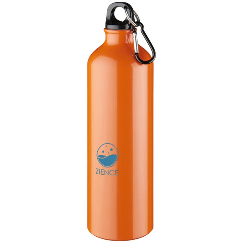 Алюминиевая бутылка для воды Oregon объемом 770 мл с карабином - Оранжевый (P)