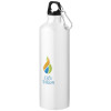 Алюминиевая бутылка для воды Oregon объемом 770 мл с карабином - Белый (P)