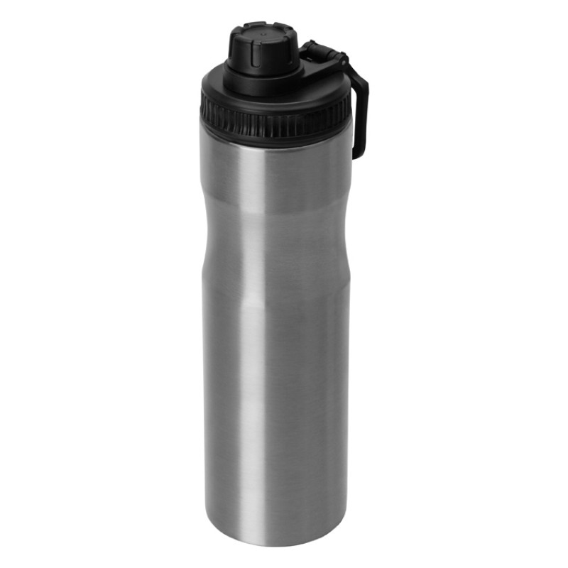 Бутылка для воды «Supply» Waterline, нерж сталь, 850 мл, серебристый/черный Бутылка для воды «Supply» Waterline, нерж сталь, 850 мл, серебристый/черный
