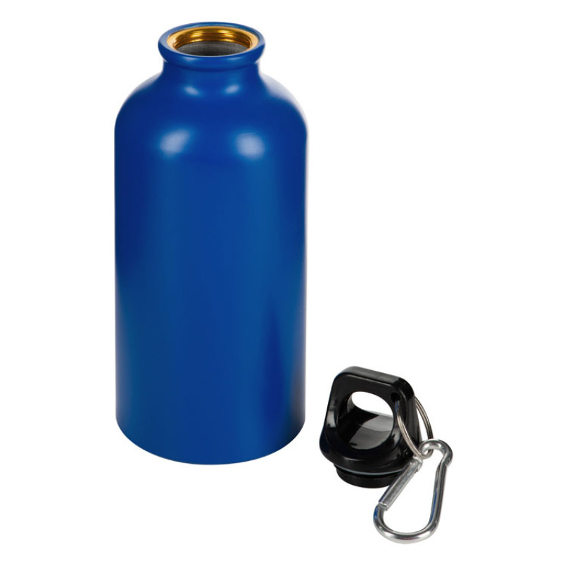 Матовая спортивная бутылка "Hip S" с карабином и объемом 400 мл, синий