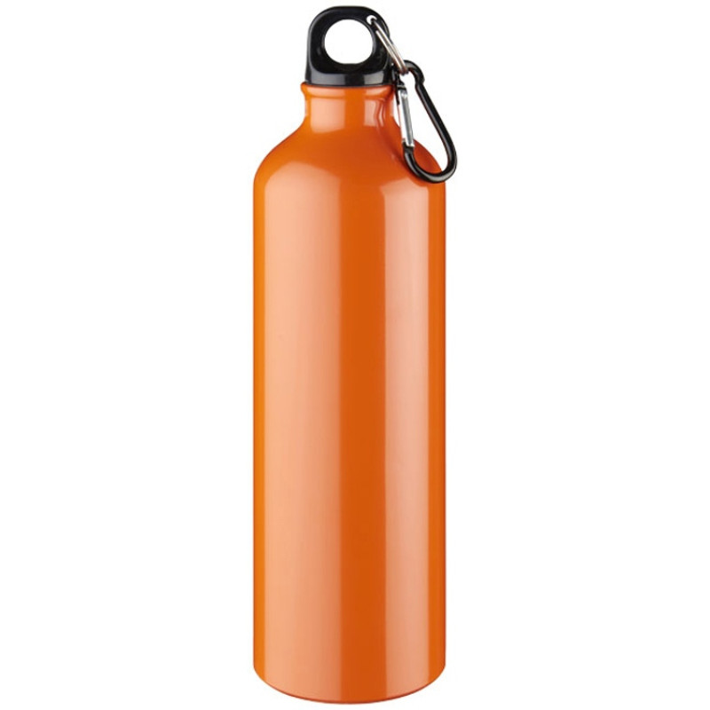 Алюминиевая бутылка для воды Oregon объемом 770 мл с карабином - Оранжевый (P)