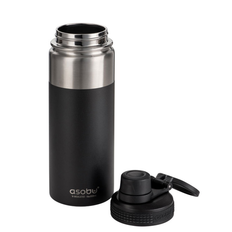 Вакуумная термобутылка «ALPINE FLASK», 530 мл, черный Вакуумная термобутылка «ALPINE FLASK», 530 мл, черный