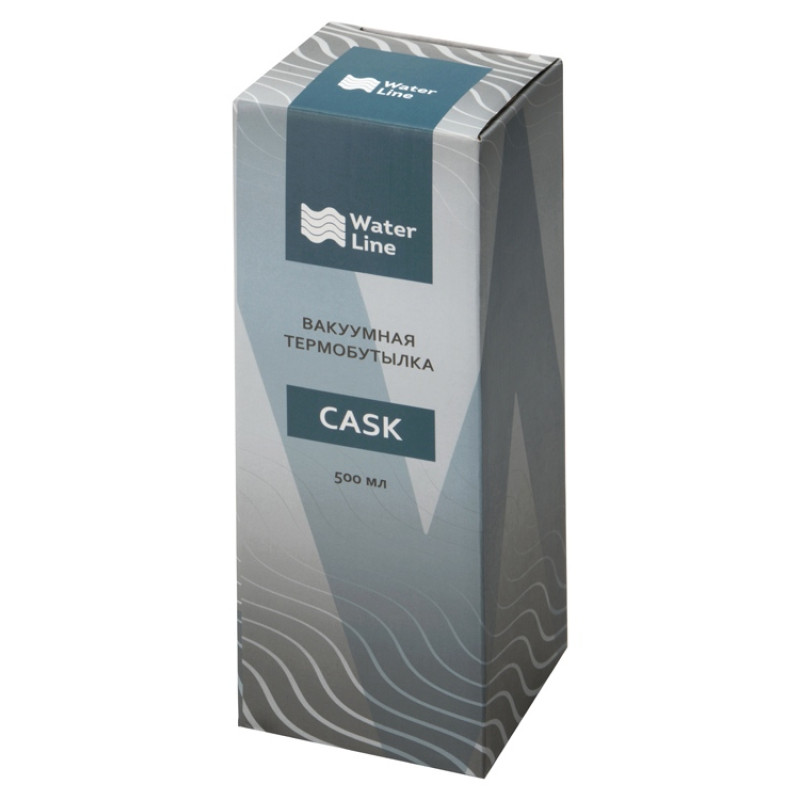 Вакуумная термобутылка "Cask" Waterline, 500 мл, серебристый глянцевый (P)