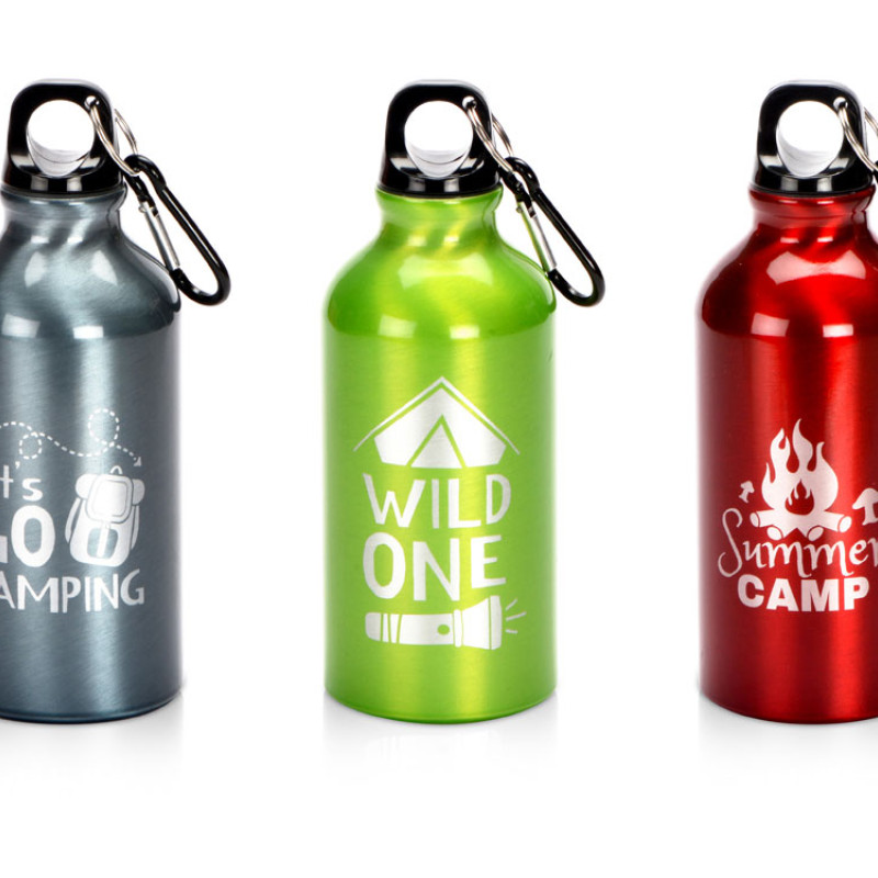 Бутылка "Oregon" с карабином 400мл, неоновый розовый