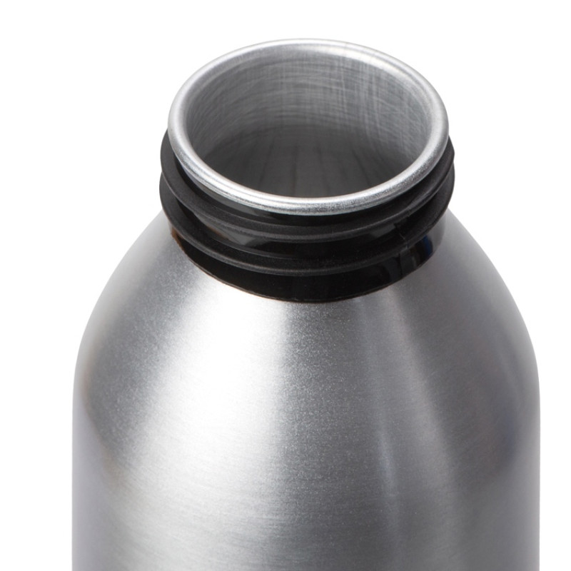 Алюминиевая бутылка для воды с ручкой "Plain Alu", 650 мл, серебристый