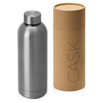 Вакуумная термобутылка "Cask" Waterline, 500 мл, тубус, серебристый глянцевый