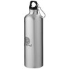 Алюминиевая бутылка для воды Oregon объемом 770 мл с карабином - Серебряный