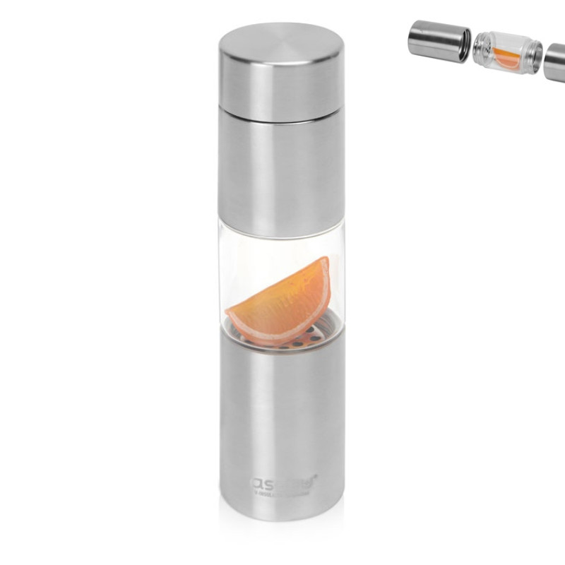 Бутылка для воды FLAVOUR U SEE, 460 мл, серебристый