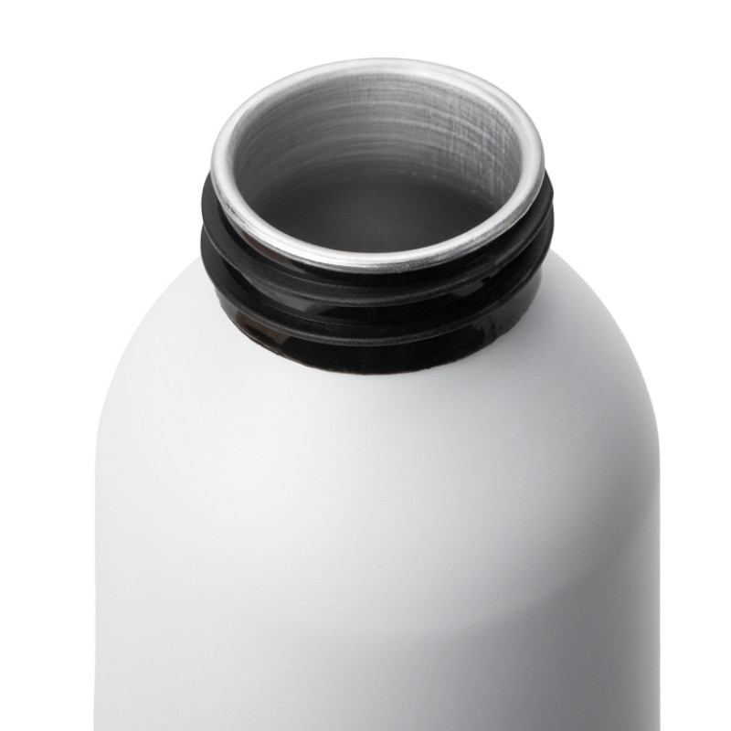 Алюминиевая бутылка для воды с ручкой "Plain Alu", 650 мл, белый