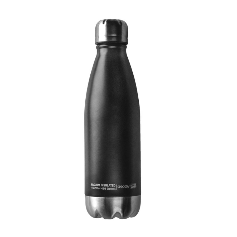 Термобутылка CENTRAL PARK, черный/серебристый Термобутылка CENTRAL PARK, черный/серебристый