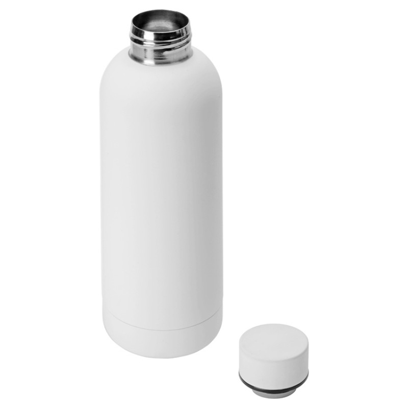 Вакуумная термобутылка "Cask" Waterline, soft touch, 500 мл, белый (Р) Вакуумная термобутылка "Cask" Waterline, soft touch, 500 мл, белый (Р)