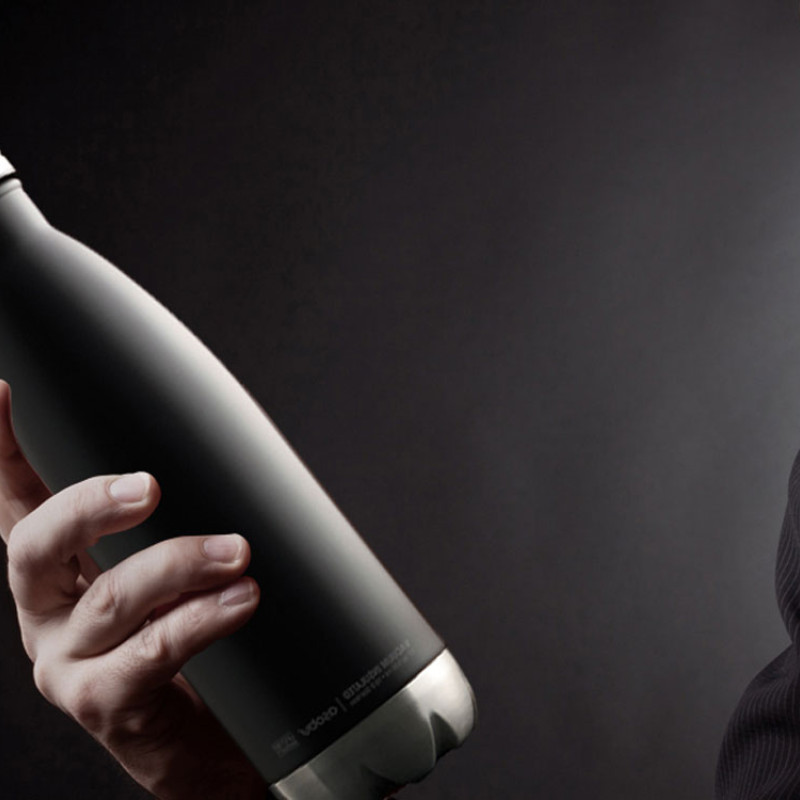 Термобутылка CENTRAL PARK, черный/серебристый Термобутылка CENTRAL PARK, черный/серебристый