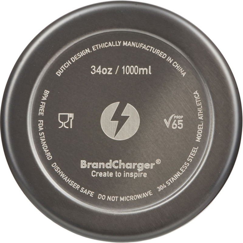 Бутылка для воды «Athletica», 1000 мл, нержавеющая сталь, серый