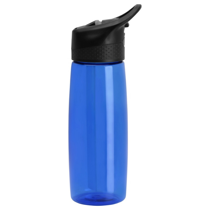 Бутылка c кнопкой "Tank", тритан, 680мл Waterline, синий Бутылка c кнопкой "Tank", тритан, 680мл Waterline, синий