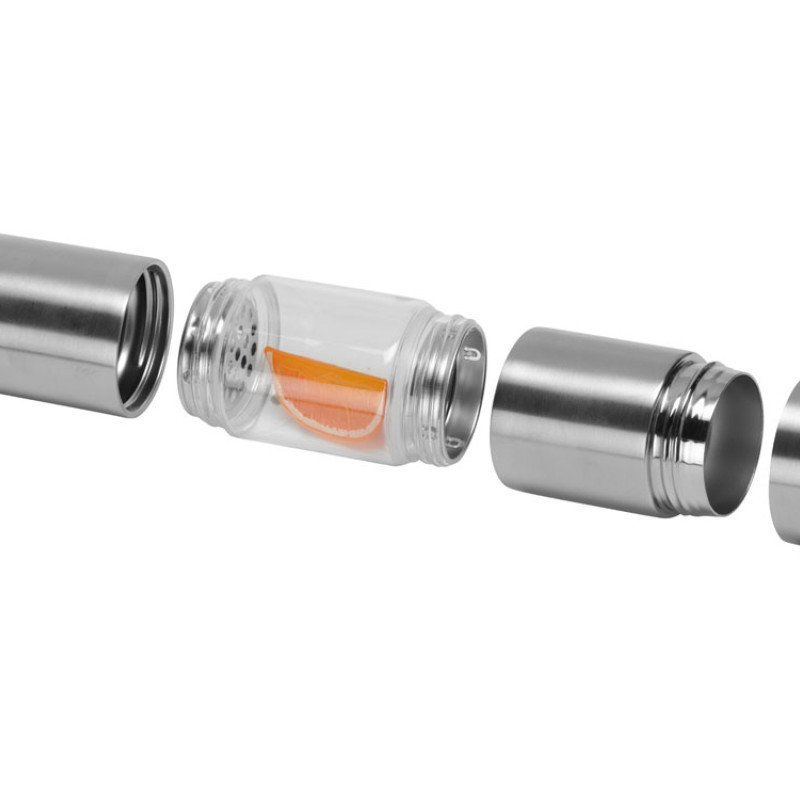 Бутылка для воды FLAVOUR U SEE, 460 мл, серебристый