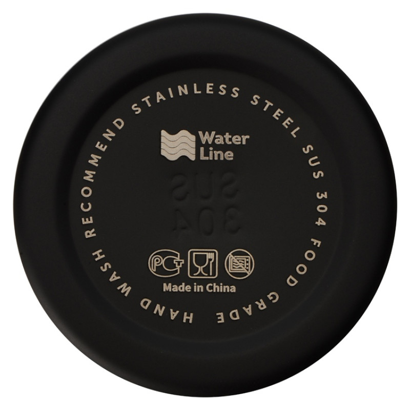 Стальная бутылка "Rely", 650 мл, черный матовый (P)