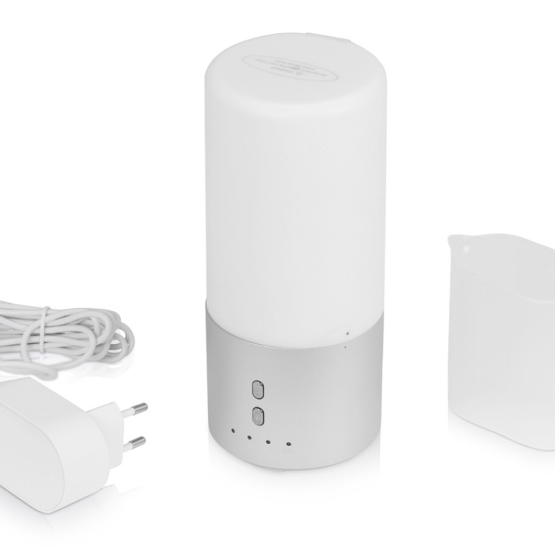 Увлажнитель воздуха с подсветкой "Breathe", белый/серебристый