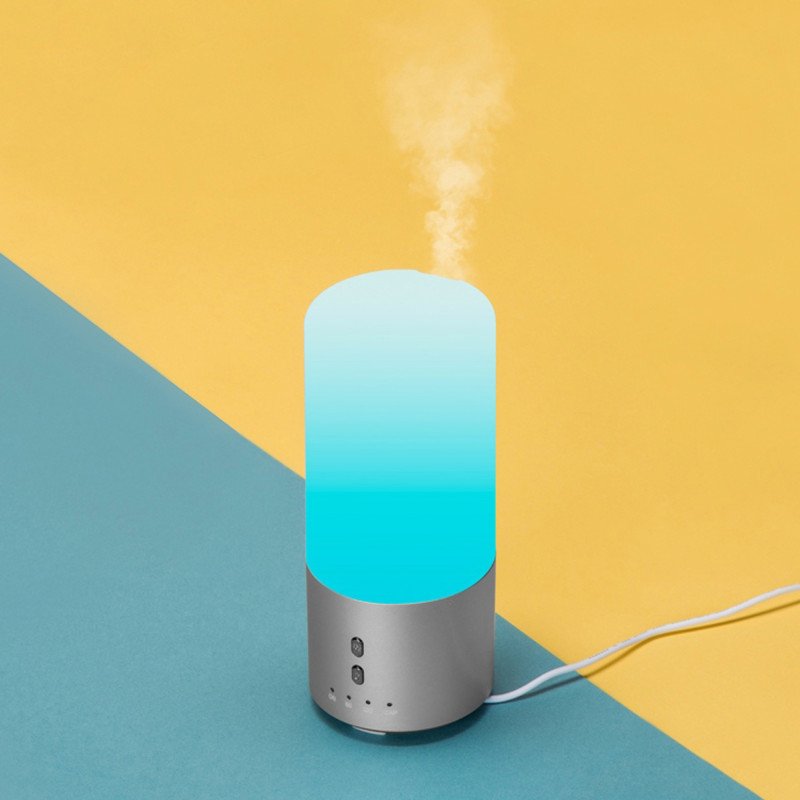 Увлажнитель воздуха с подсветкой "Breathe", белый/серебристый Увлажнитель воздуха с подсветкой "Breathe", белый/серебристый