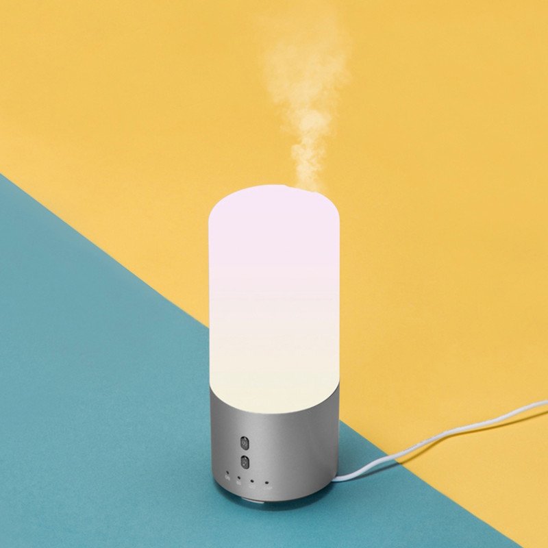 Увлажнитель воздуха с подсветкой "Breathe", белый/серебристый Увлажнитель воздуха с подсветкой "Breathe", белый/серебристый