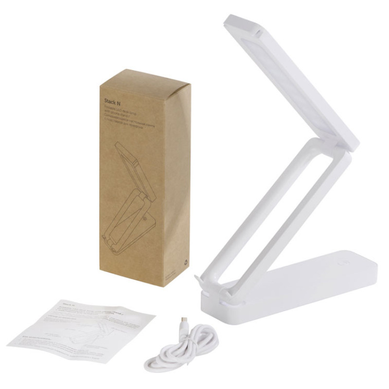 Складывающаяся настольная LED лампа "Stack N", 3 Вт, белый