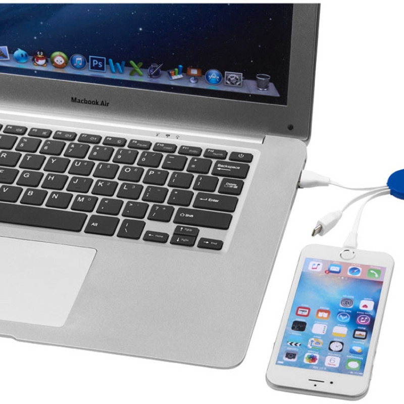 Кабель для зарядки «3-в-1», ярко-синий