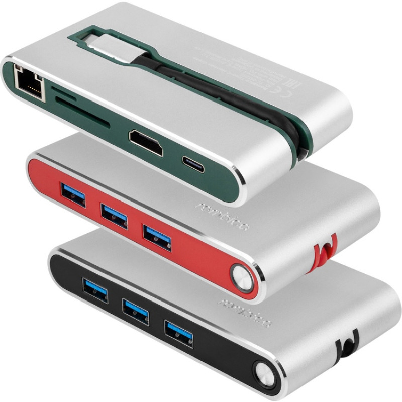 Хаб USB Rombica Type-C Hermes Green Хаб USB Rombica Type-C Hermes Green