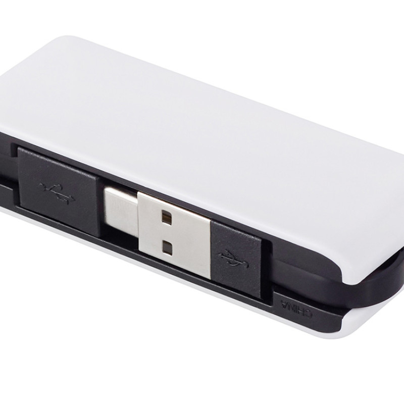 USB-хаб «Hubix» с коннектором 2-в-1 USB-C и USB-A, 2.0, белый