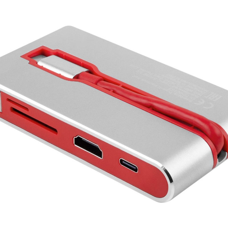 Хаб USB Rombica Type-C Hermes Red (Р)