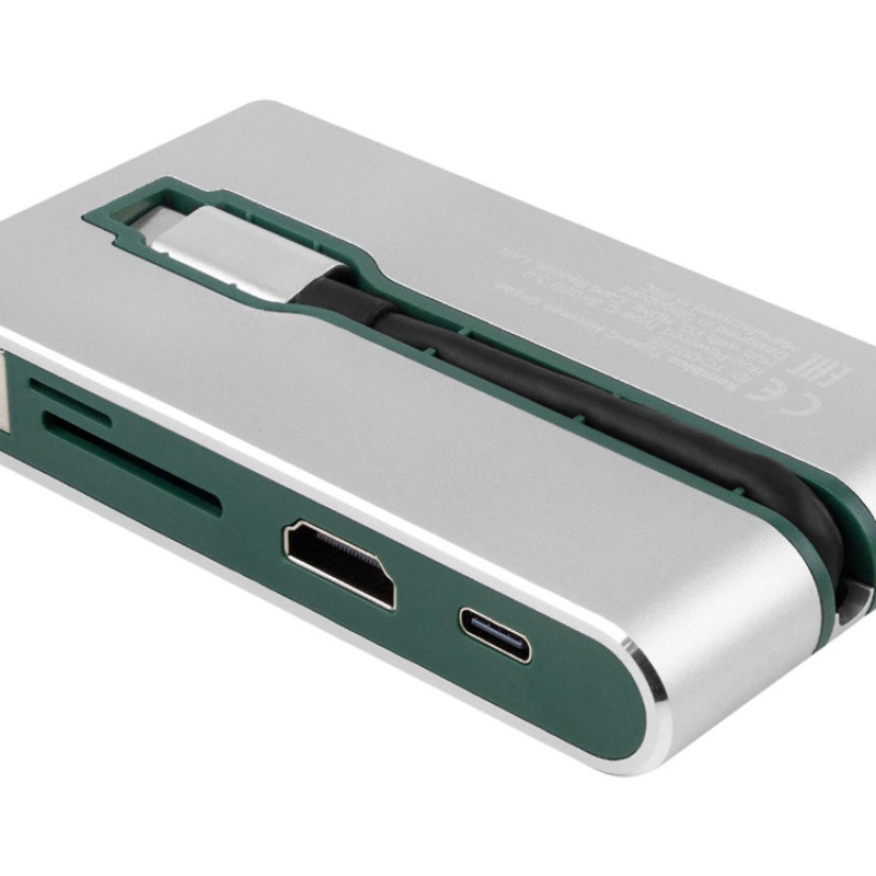 Хаб USB Rombica Type-C Hermes Green