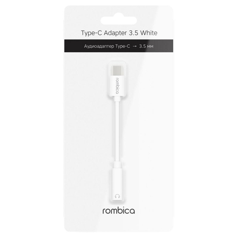 Rombica Type-C Adapter 3.5 White, белый