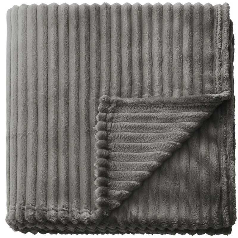 Плед Wave флисовый, серый