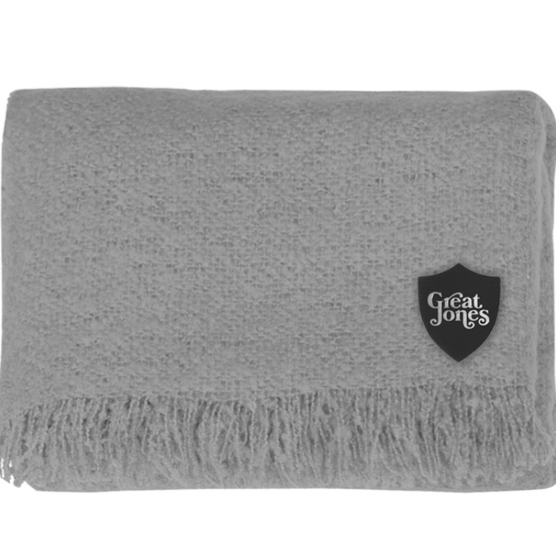 Плед акриловый Mohair, серый