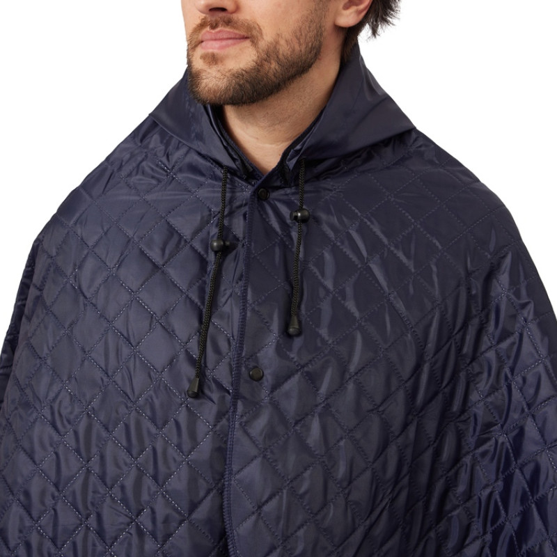 Пончо Cappy с капюшоном на липучке в мешке, темно-синий