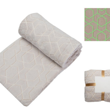 Светящийся в темноте плед Lattice бежевый