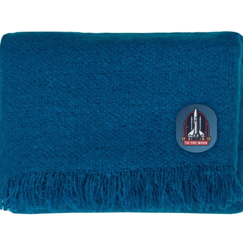 Плед акриловый Mohair, синий