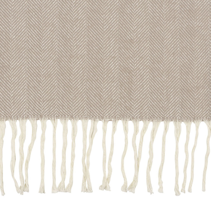 Плед "Ёлочка" 150х180 см. ПРЕМИУМ (бежевый однотонное)