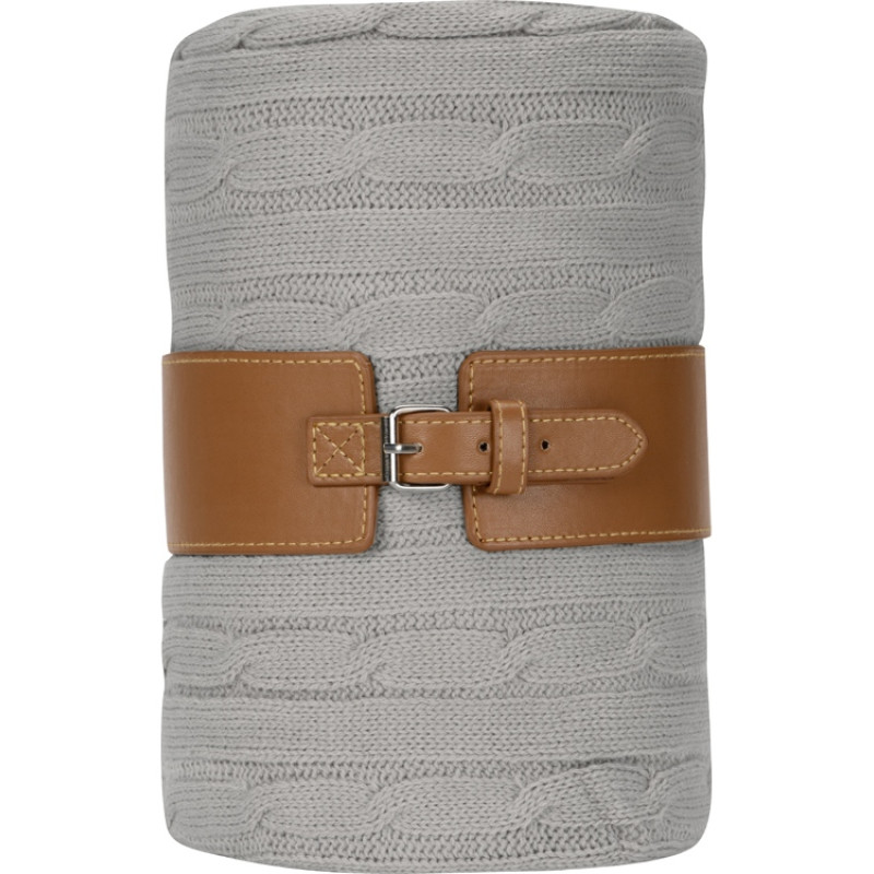 Плед акриловый Braid NEW, светло-серый